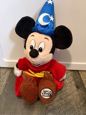Disney Sorcerer Mickey Plush Walt Disney world bean bag plush